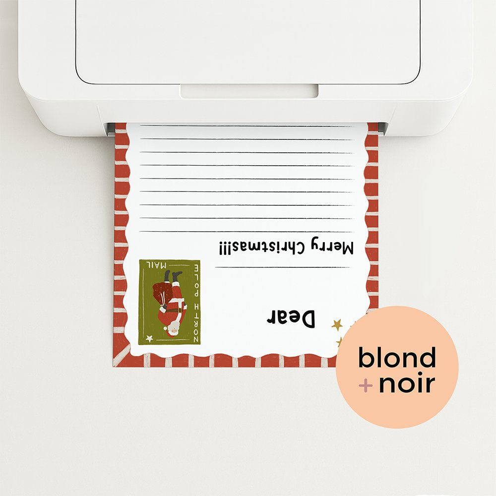 Reply Letter from Santa - Christmas Eve Letter for kids – Free Kids Printable Blond + Noir 