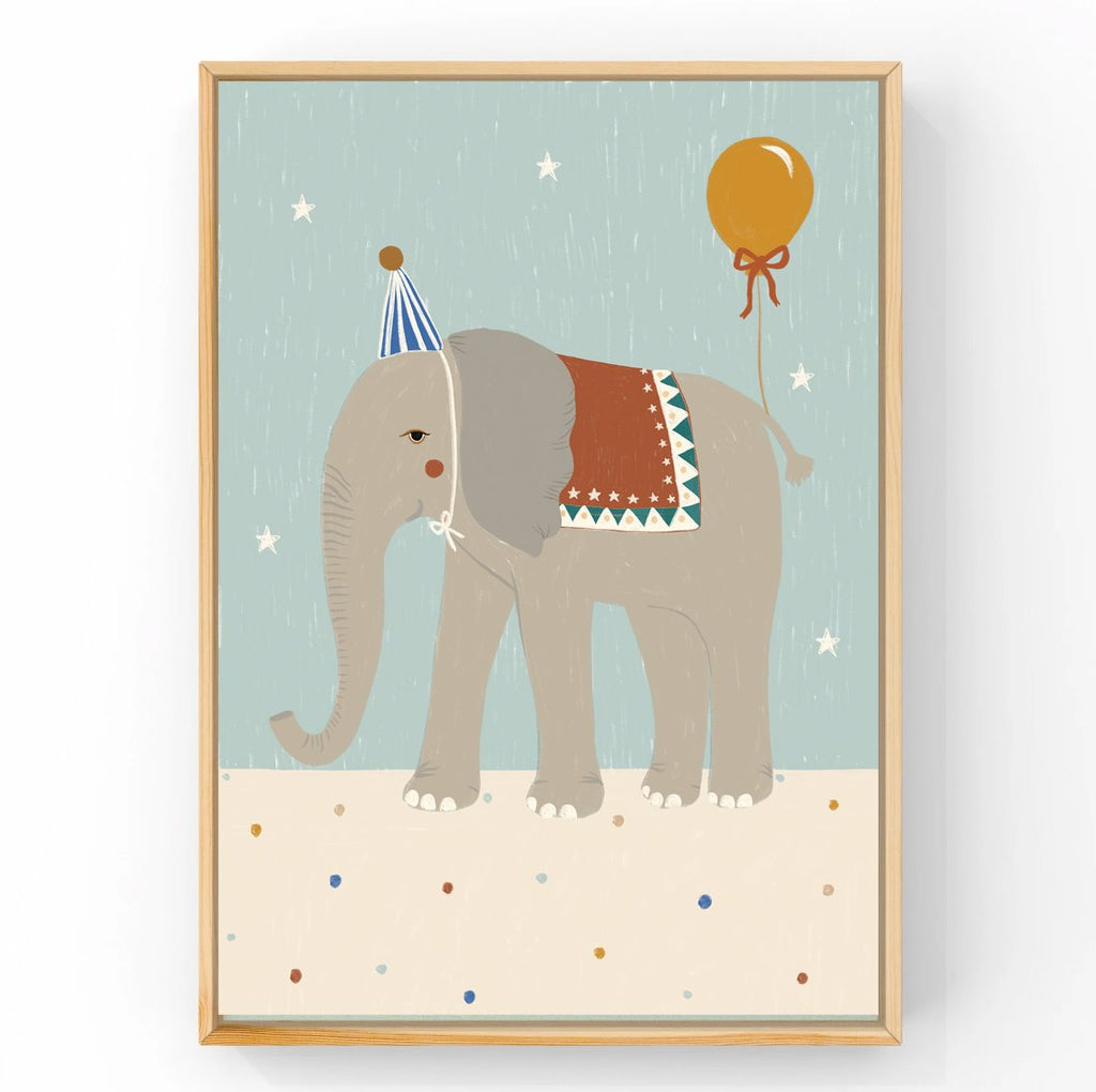 Retro Circus Elephant | Kids Decor | Art Print Art Prints Little Peach + Pip 