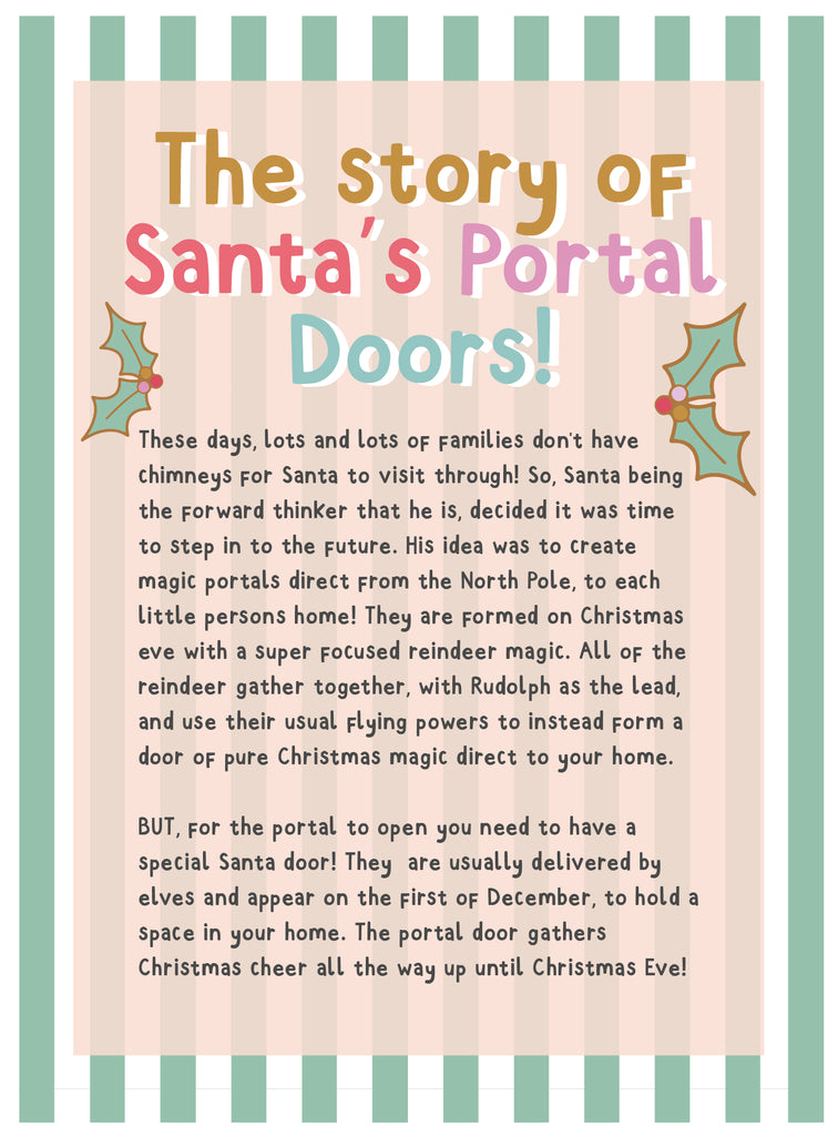 Santa's Portal Door | Wall Decal Wall Decals Blond + Noir 