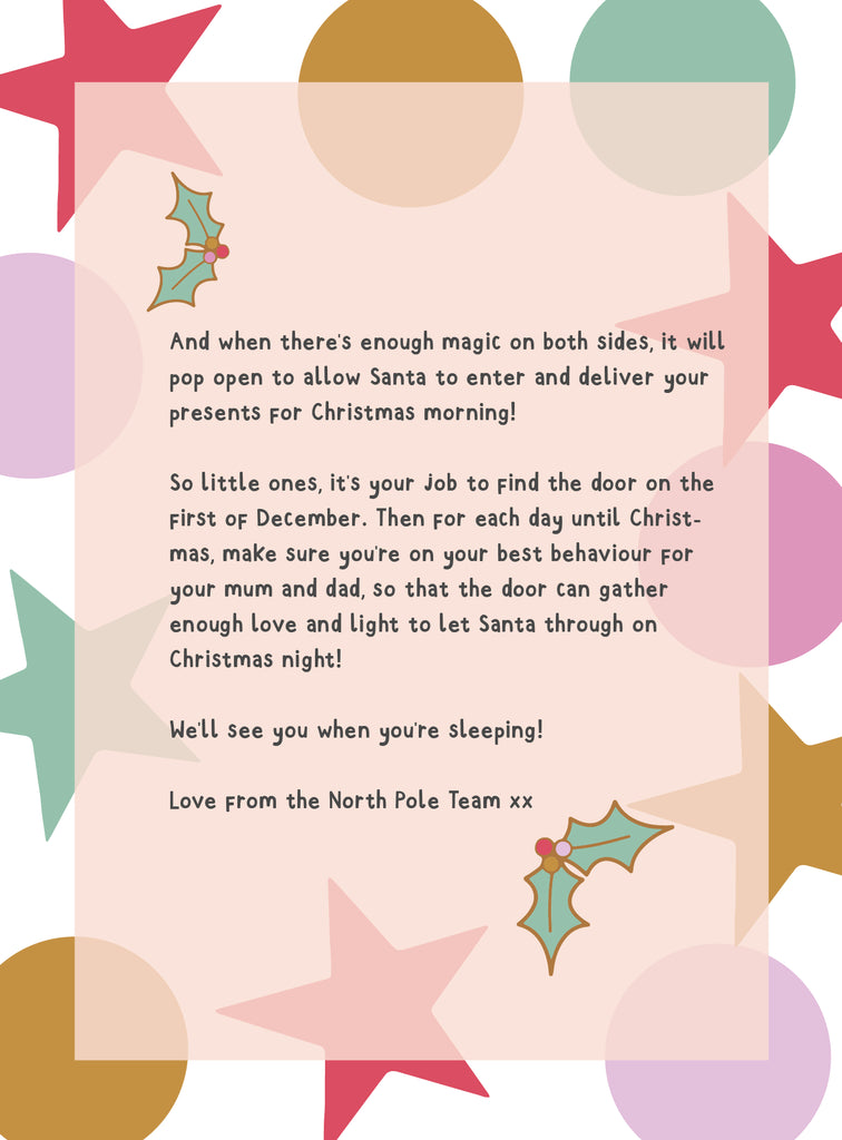 Santa's Portal Door | Wall Decal Wall Decals Blond + Noir 