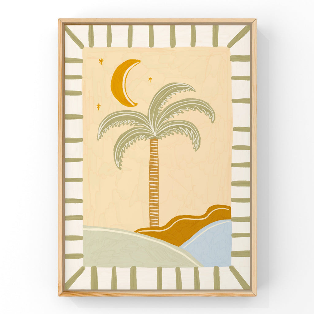 Sea Goddess Palm (Sage) | Art Print Art Prints Little Peach + Pip 