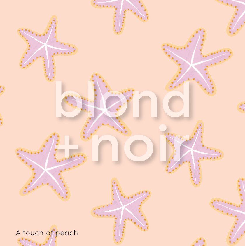 Sea Goddess Stars | Full & Half Wall Wallpaper Wallpaper Blond + Noir 