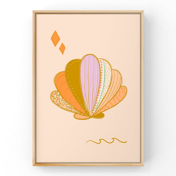 Shell (Peach) by Little Peach & Pip | Art Print Art Prints Little Peach + Pip 
