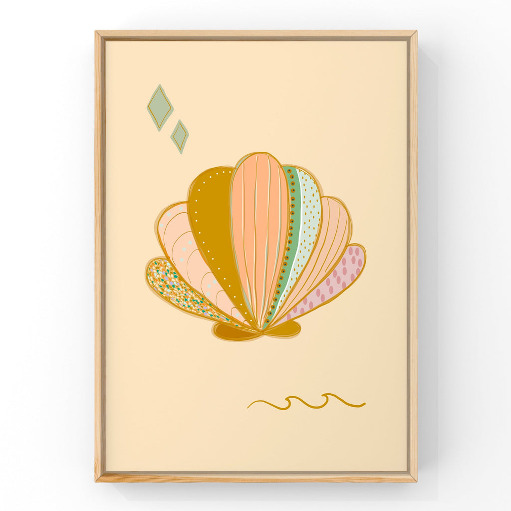 Shell (Sorbet) by Little Peach & Pip | Art Print Art Prints Little Peach + Pip 