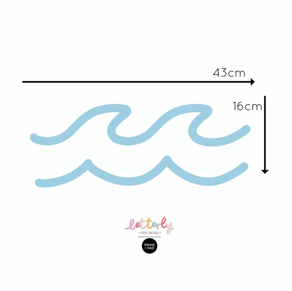 Single 3D Wave | Acrylic Decor Acrylic Name Letterly Australia 