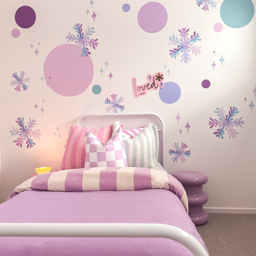 Snowflakes | Wall Decals Wall Decals Blond + Noir 