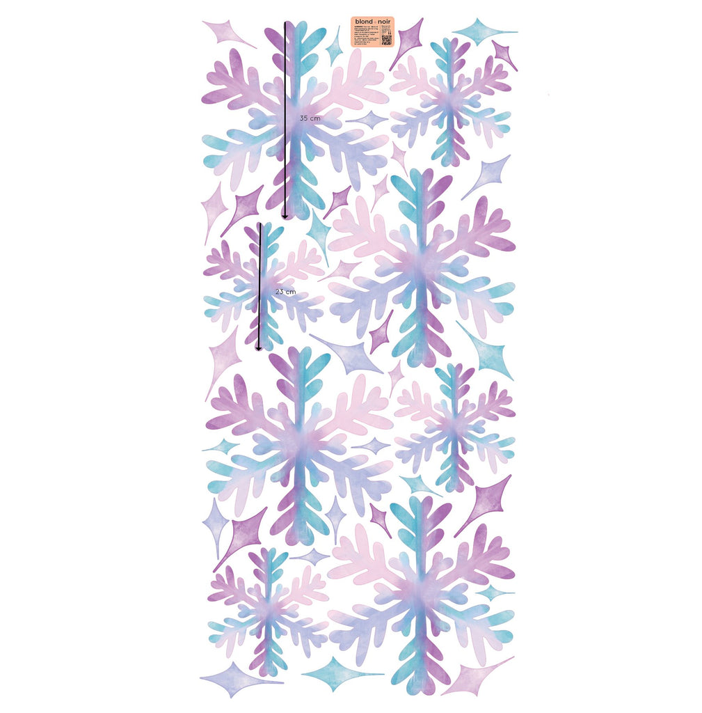 Snowflakes | Wall Decals Wall Decals Blond + Noir 