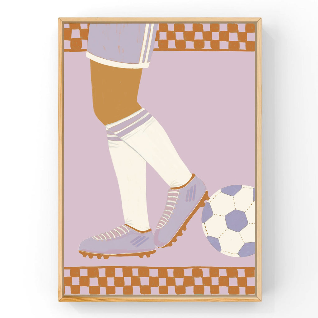 Soccer Lilac by Little Peach & Pip | Art Print Art Prints Little Peach + Pip 