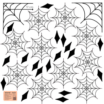 Spiderwebs & Stars | Halloween Wall Decals Wall Decals Blond + Noir 