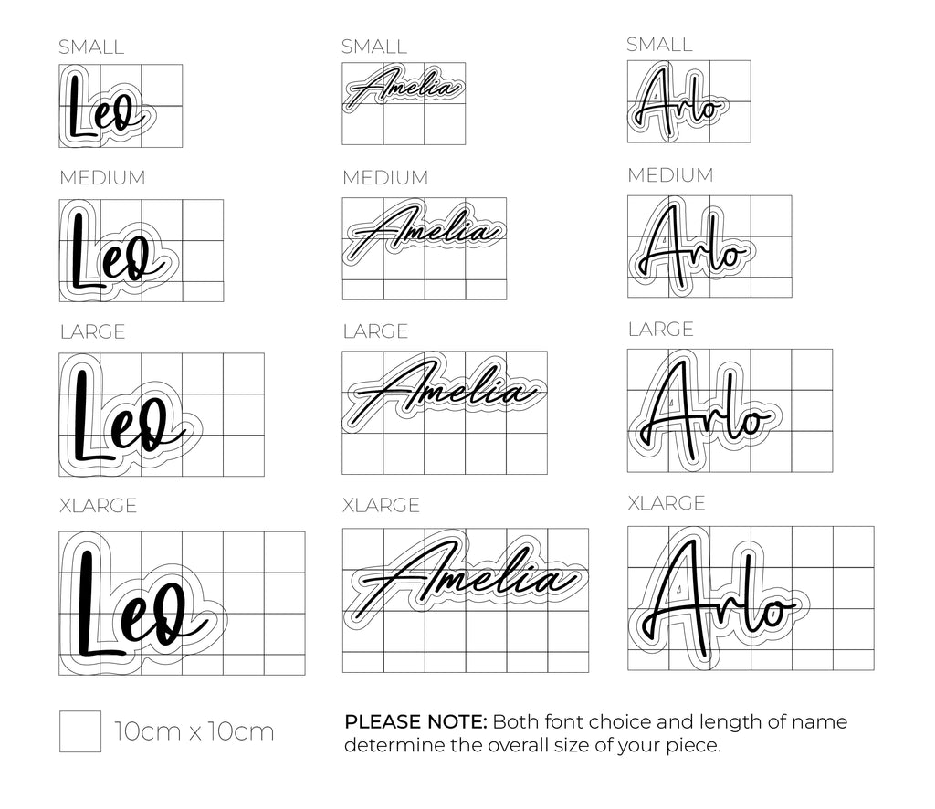 Sports Series Triple Layer | Custom Acrylic Name Acrylic Name Letterly Australia 