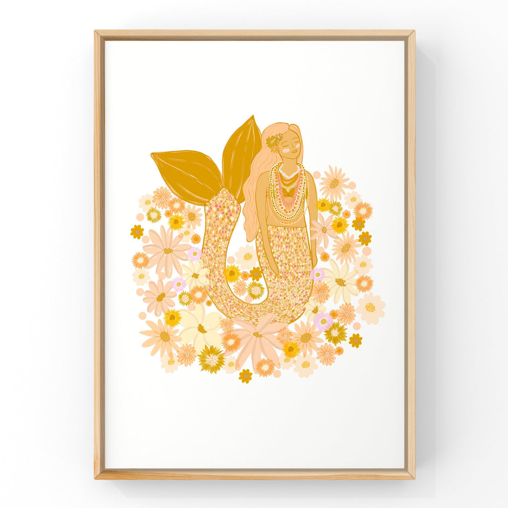 Spring Mermaid by Little Peach & Pip | Art Print Art Prints Little Peach + Pip 