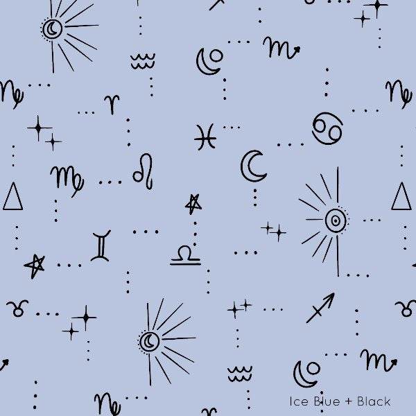 Star Signs | Full & Half Wall Wallpaper Wallpaper Blond + Noir 