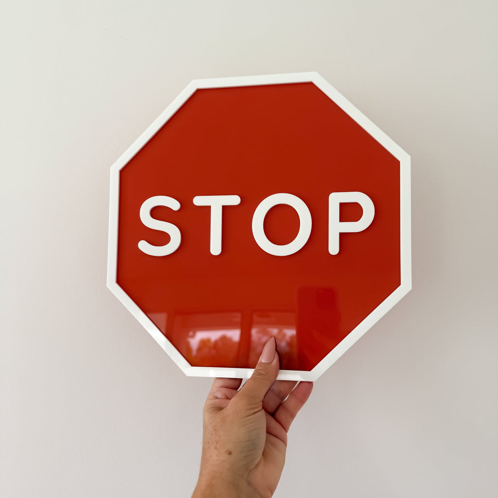 STOP! or GO Sign | Personalised Acrylic Name Acrylic Name Letterly Australia 