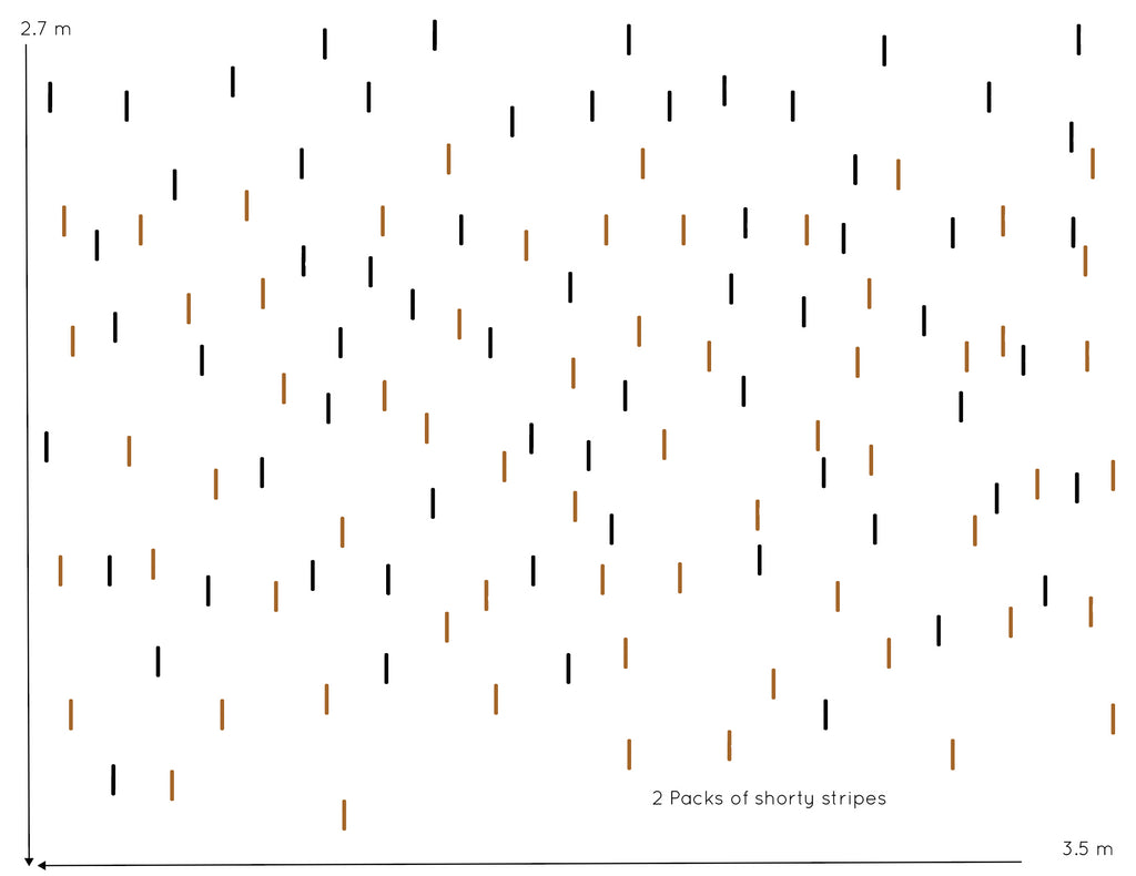 Stripes | Removable PhotoTex Wall Decals Wall Decals Blond + Noir 