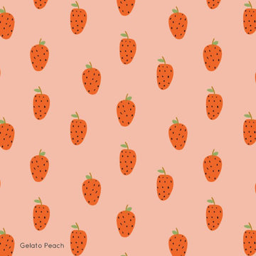 Summer Strawberries | Full & Half Wall Wallpaper Wallpaper Blond + Noir 