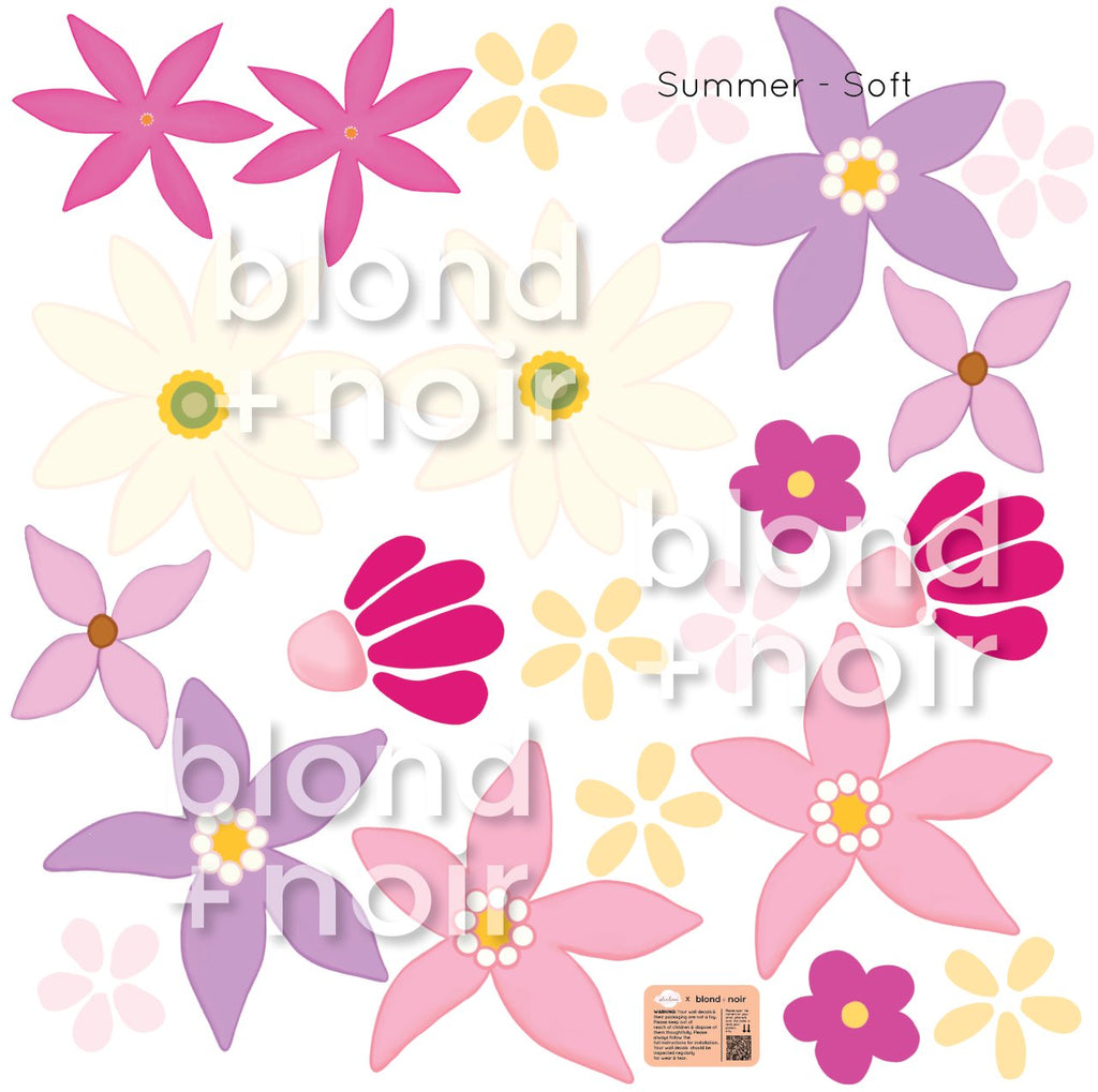Summer | Wall Decals Wall Decals Blond + Noir Summer - Soft 