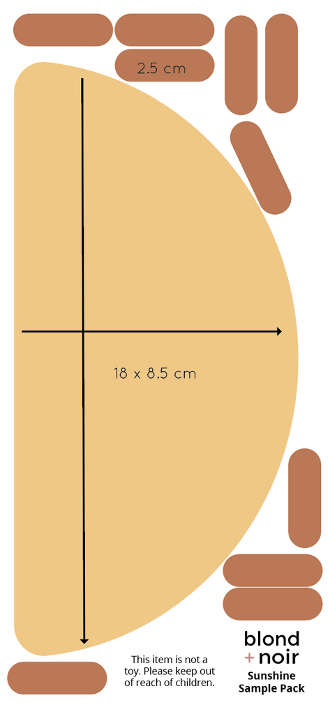 Sunshine | Arch | Bedhead | Wall Decal Arches Blond + Noir 