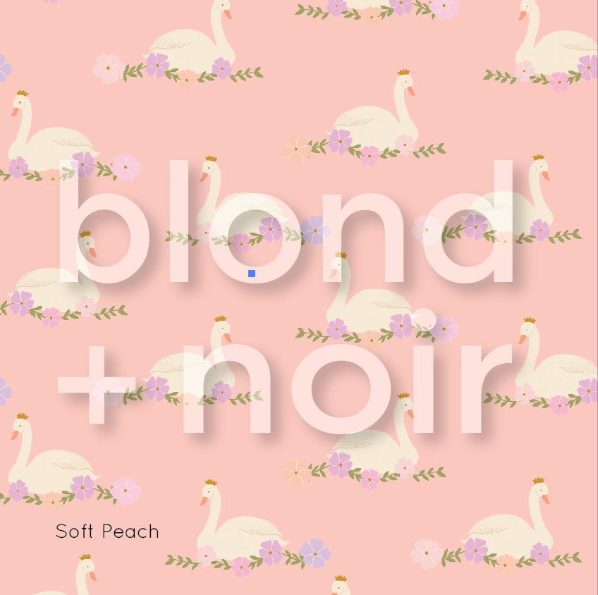 Swan Florals | Full & Half Wall Wallpaper Wallpaper Blond + Noir 