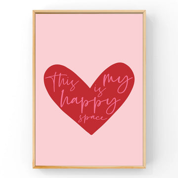 This is my happy space! Blush | Art Print Art Prints Blond + Noir 