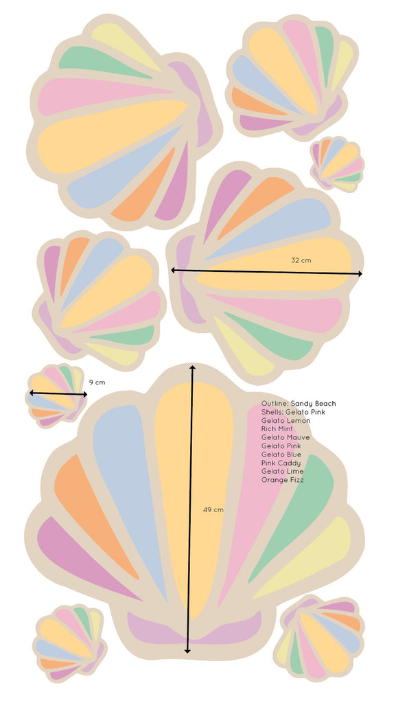 Über shells | Wall Decals Wall Decals Blond + Noir 