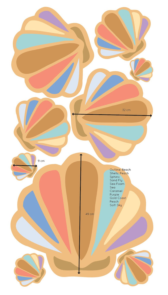 Über shells | Wall Decals Wall Decals Blond + Noir 