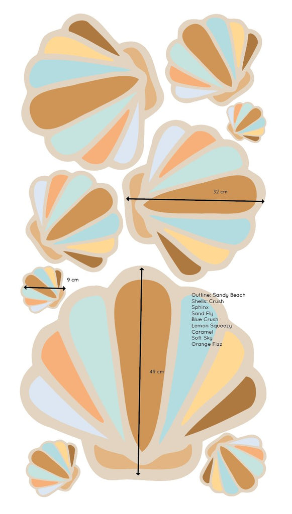 Über shells | Wall Decals Wall Decals Blond + Noir 