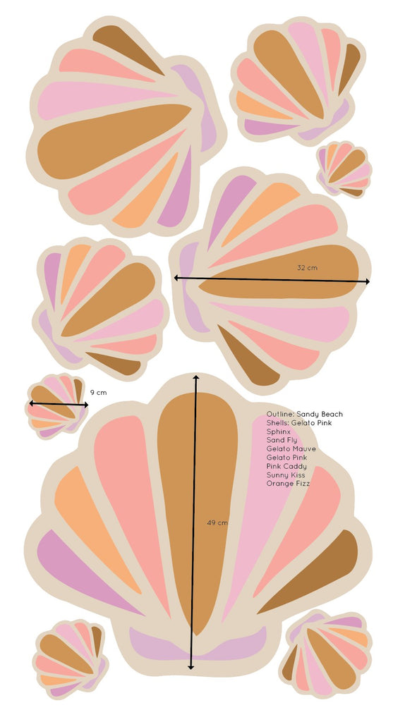 Über shells | Wall Decals Wall Decals Blond + Noir 