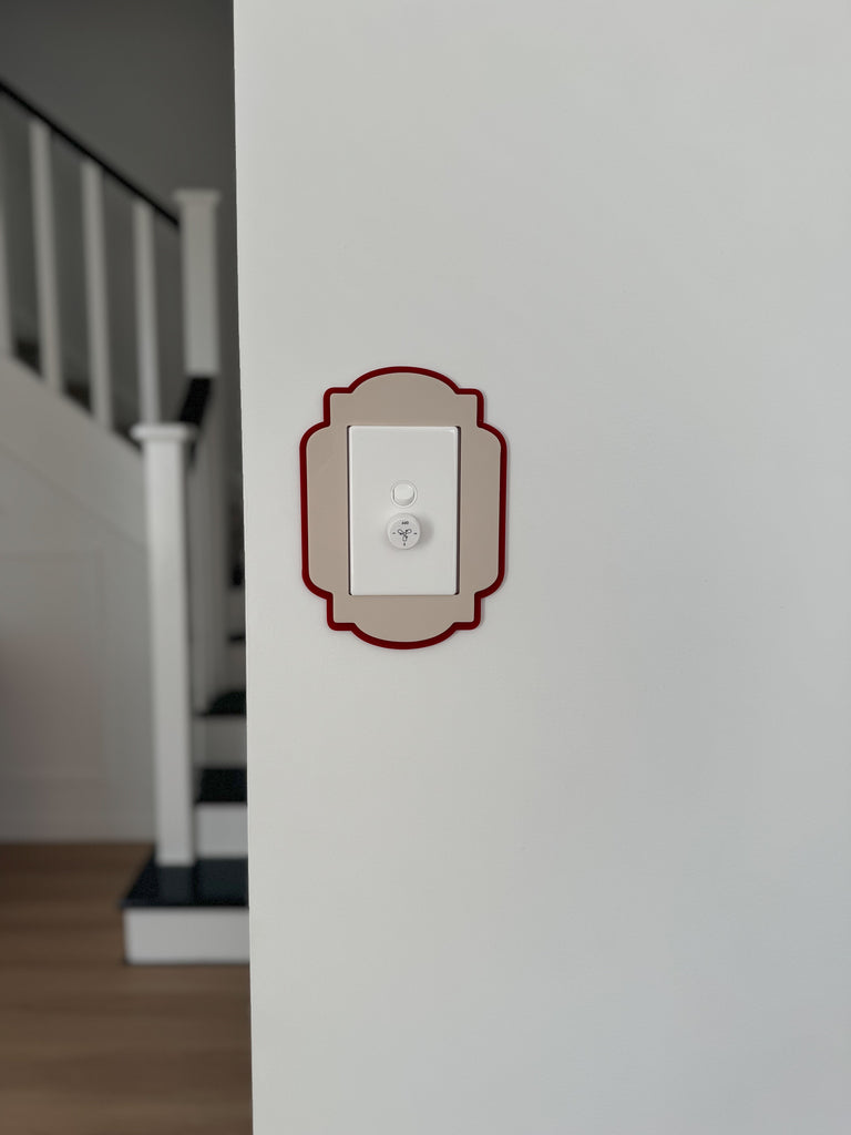 Vintage Rectangle Light Switch Surround Acrylic Name Letterly Australia 