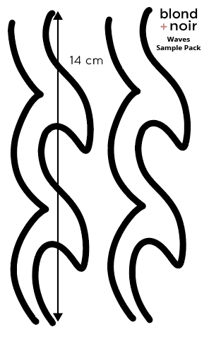 Waves | Wall Decals Wall Decals Blond + Noir 