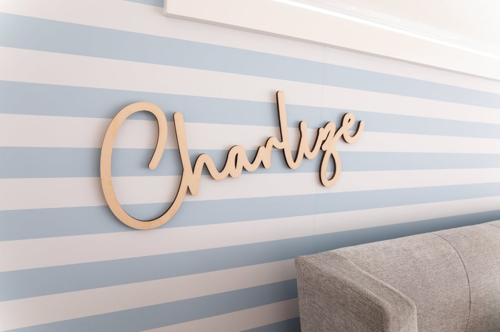 Wooden Script Name Acrylic Name Letterly Australia 