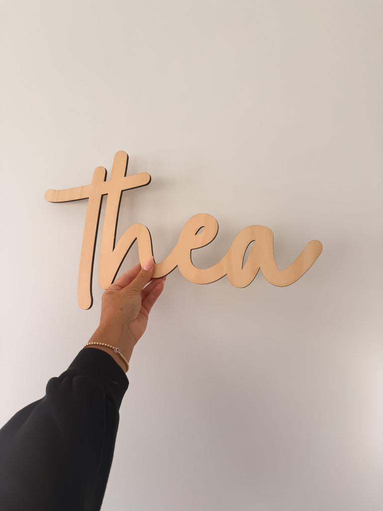 Wooden Script Name Acrylic Name Letterly Australia 
