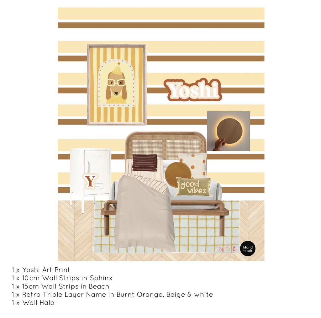 Yoshi Yellow Dachshund | Kids Decor | Art Print Art Prints Little Peach + Pip 
