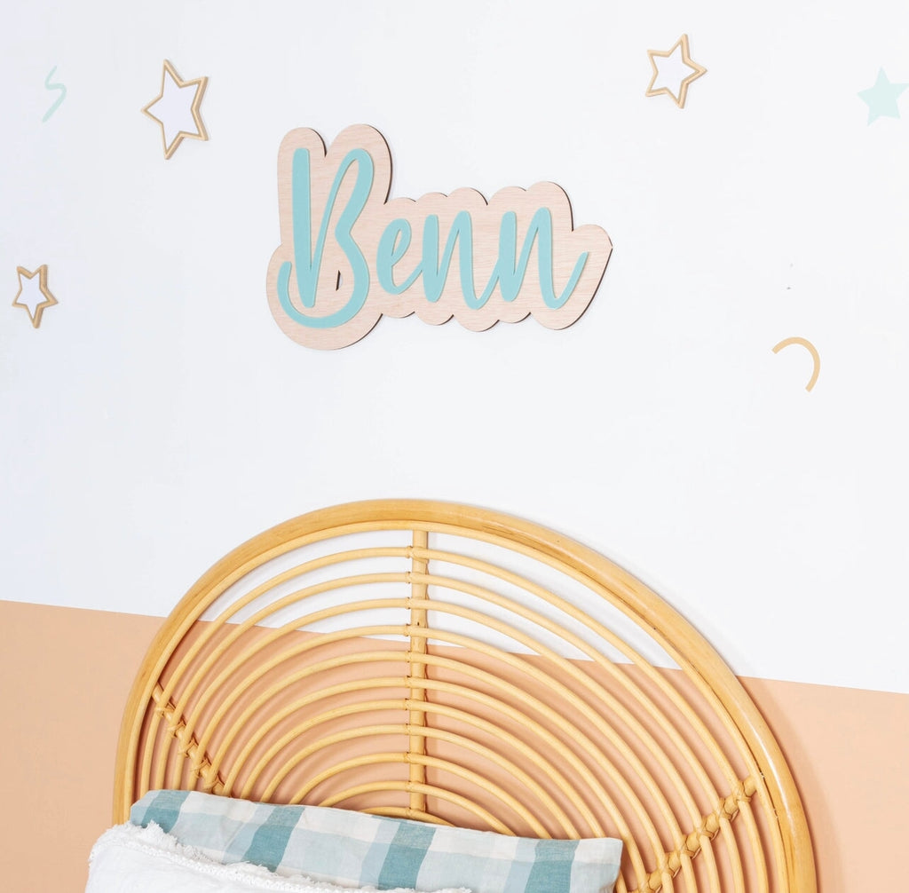 3D Layered Wood & Acrylic Name Acrylic Name Letterly Australia 