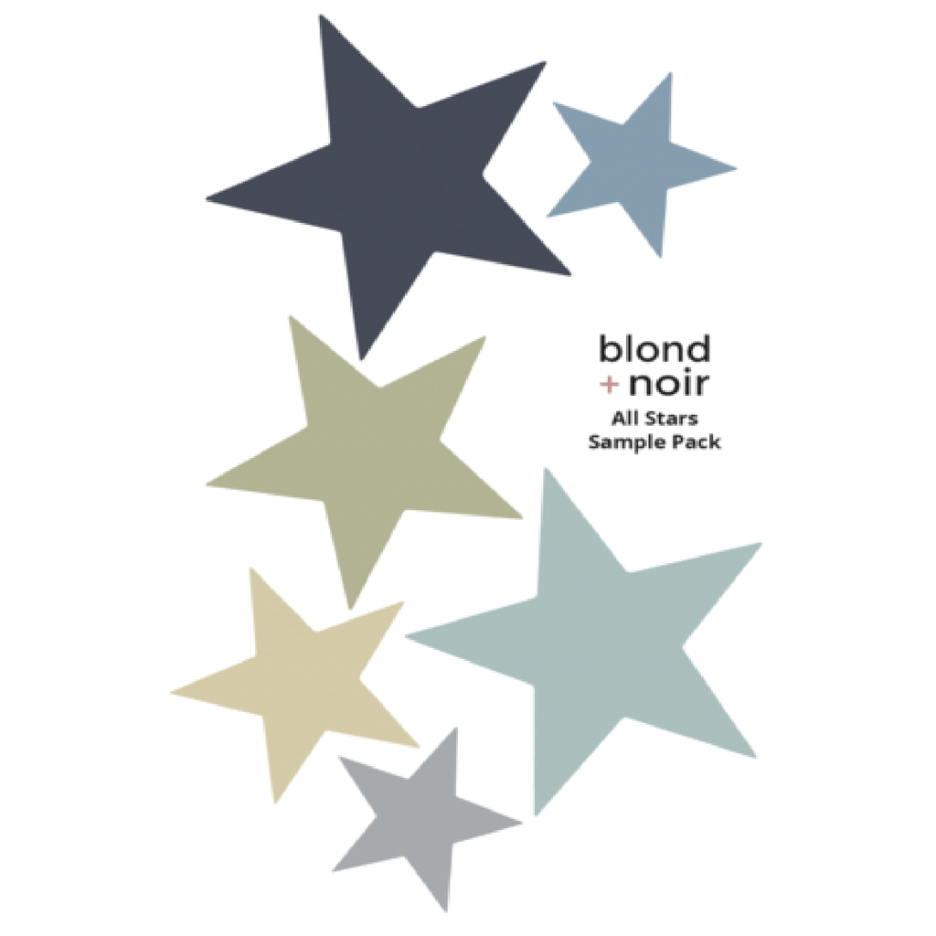 All Star | Removable Fabric Wall Decals Wall Decals Blond + Noir 