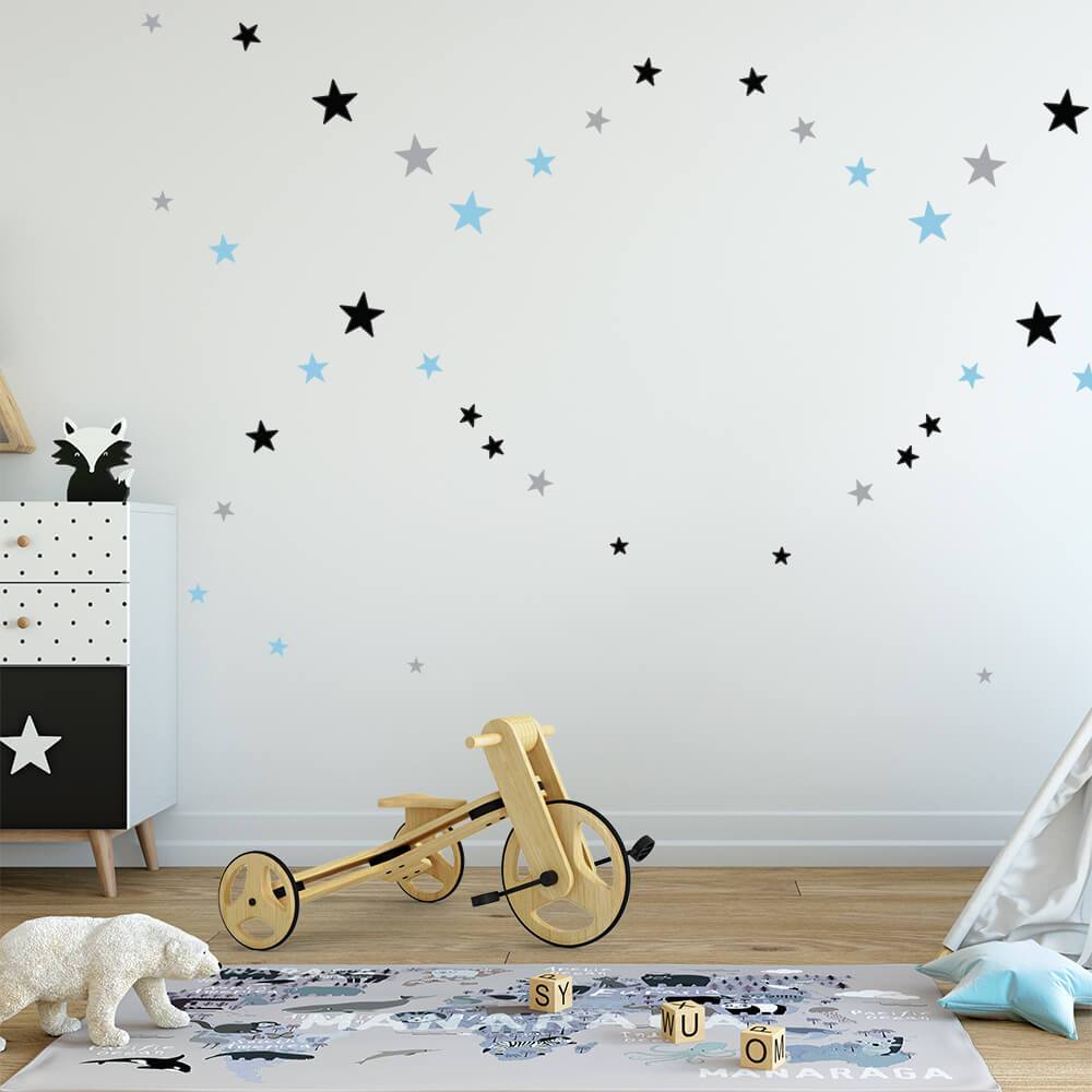 All Star | Removable Fabric Wall Decals Wall Decals Blond + Noir 