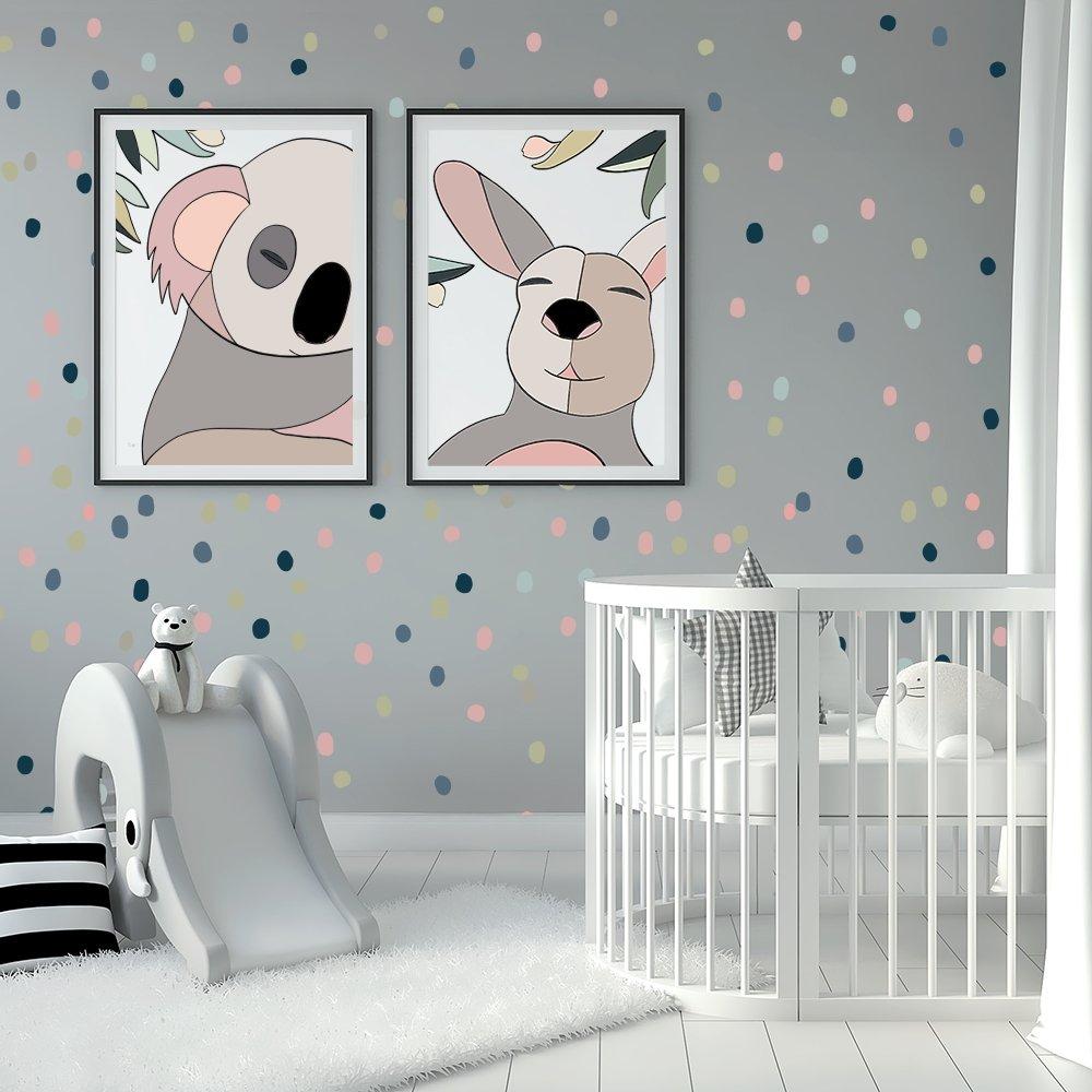 Animal Spots | Removable Fabric Wall Decals Wall Decals Blond + Noir 
