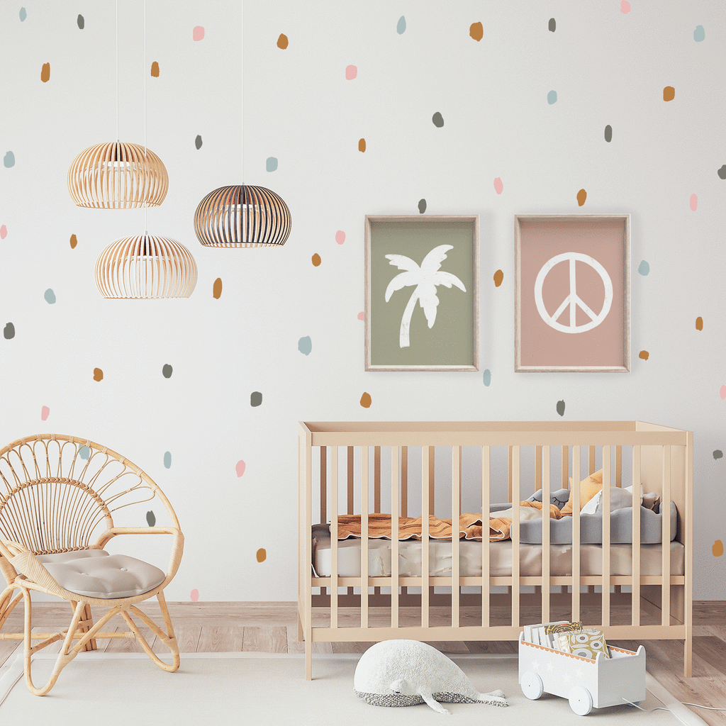 Animal Spots | Removable Fabric Wall Decals Wall Decals Blond + Noir 