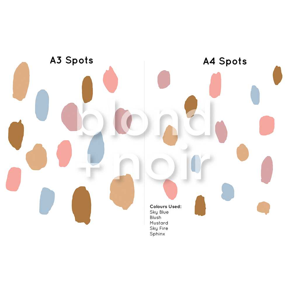 Animal Spots | Removable PhotoTex Wall Decals Wall Decals Blond + Noir 