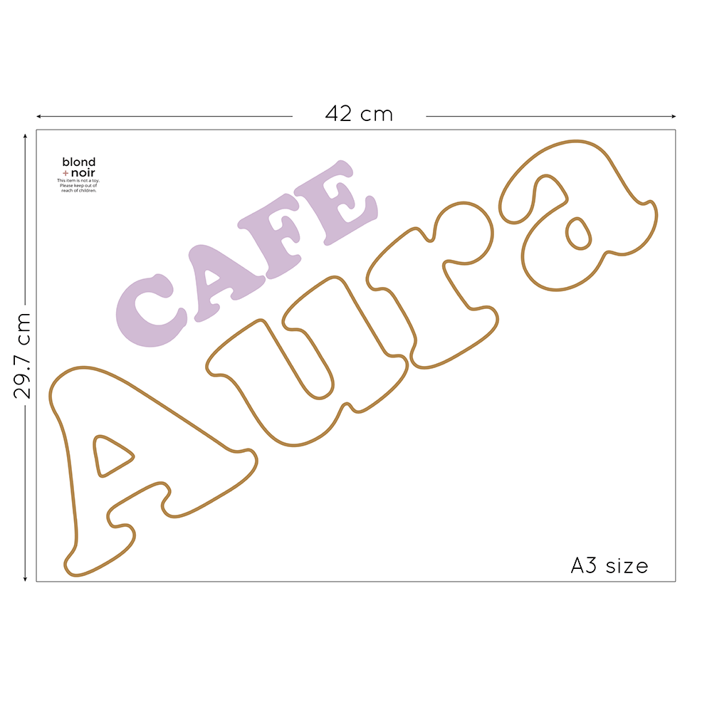 Aura: Custom Name or Quote | Removable PhotoTex Wall Decals Wall Decals Blond + Noir 