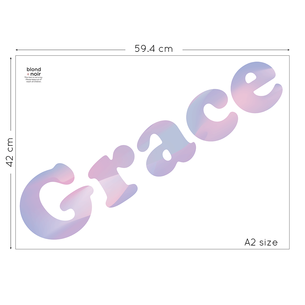 Aura: Custom Name or Quote | Removable PhotoTex Wall Decals Wall Decals Blond + Noir 