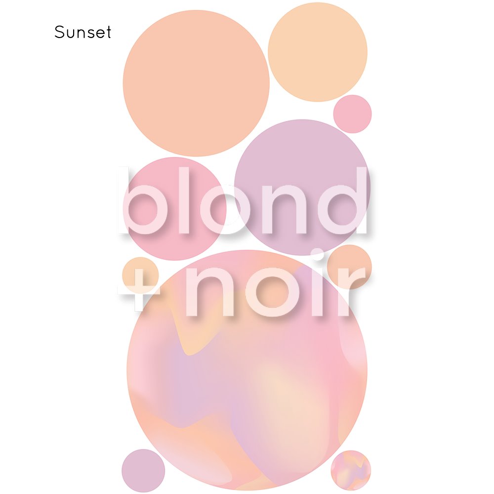 Aura Über Circles | Removable PhotoTex Wall Decals Wall Decals Blond + Noir 