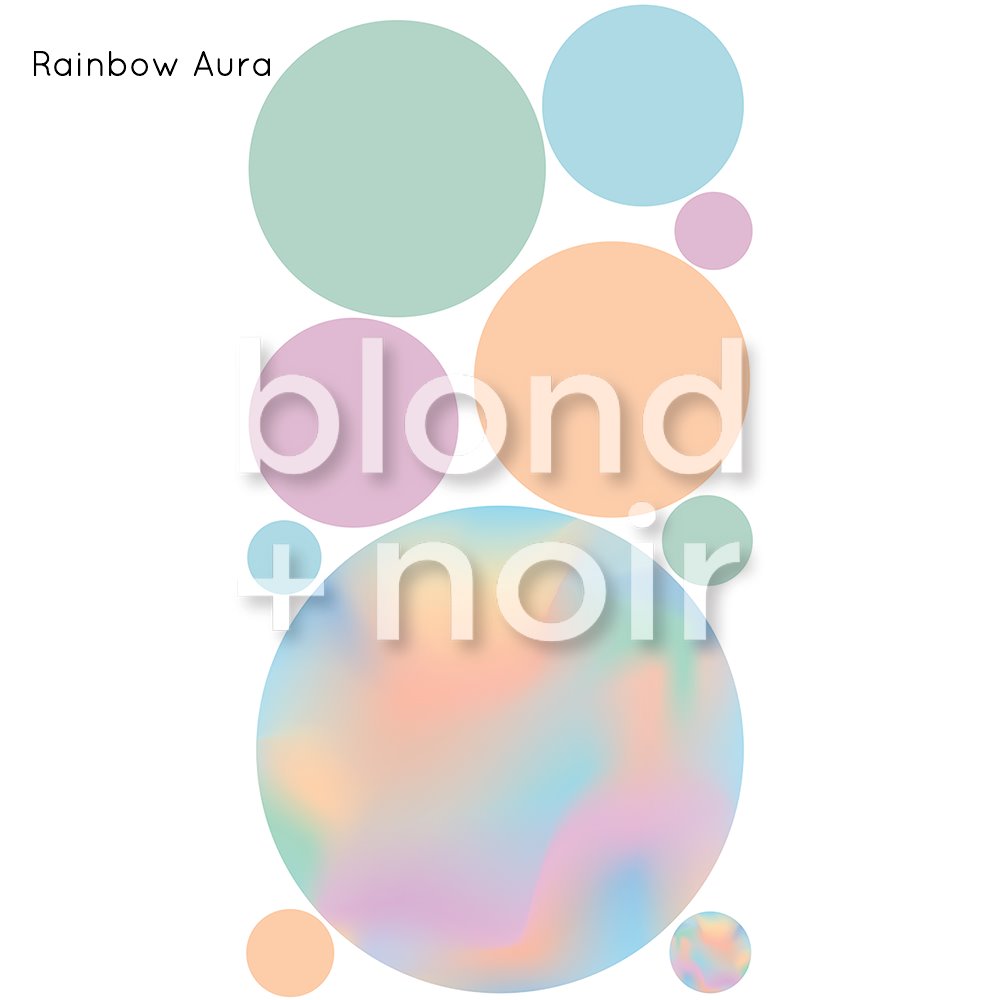 Aura Über Circles | Removable PhotoTex Wall Decals Wall Decals Blond + Noir 