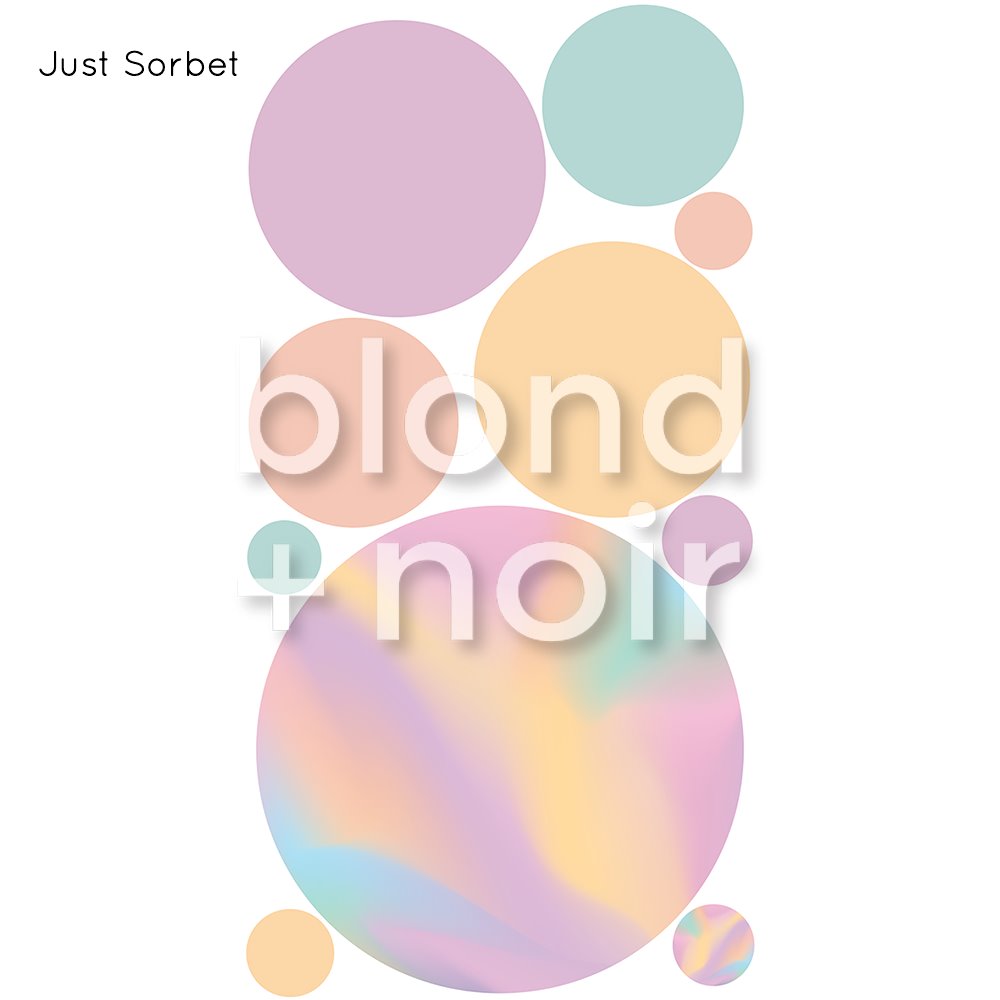 Aura Über Circles | Removable PhotoTex Wall Decals Wall Decals Blond + Noir 