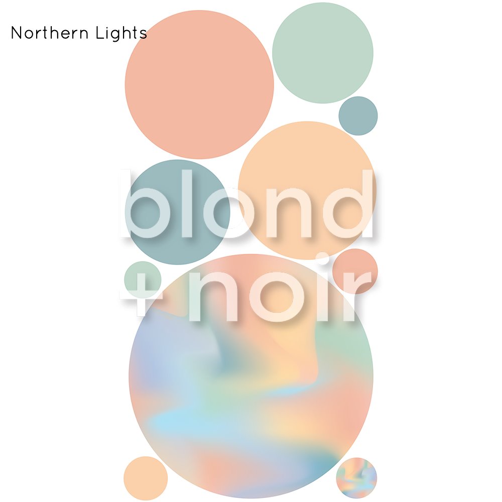 Aura Über Circles | Removable PhotoTex Wall Decals Wall Decals Blond + Noir 