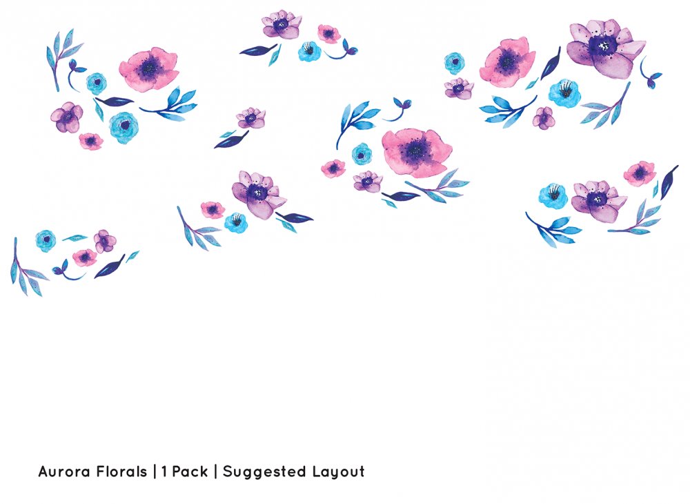 Aurora Florals | Removable Fabric Wall Decals Wall Decals Blond + Noir 