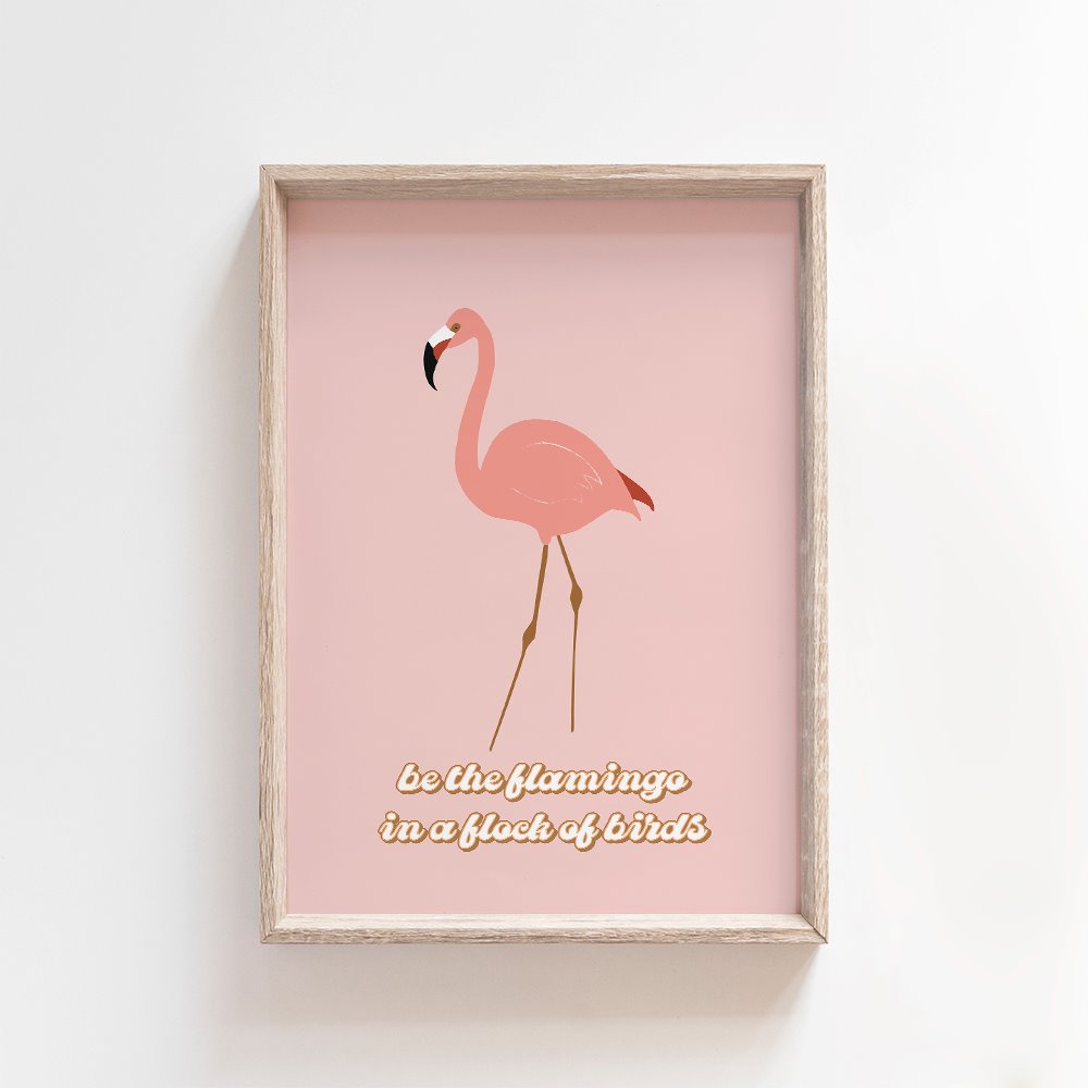 Be A Flamingo | Art Print Art Prints Blond + Noir 