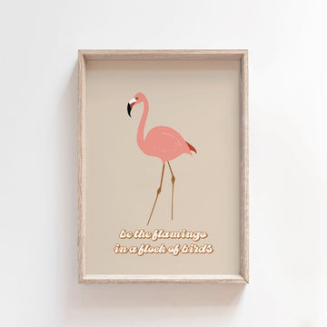 Be A Flamingo | Floral Art Print Art Prints Blond + Noir 
