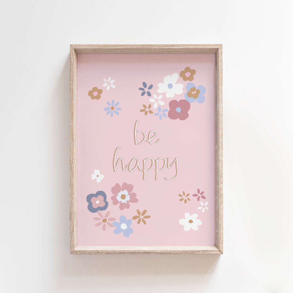 Be Happy: Hamptons Posy | Garden Party Art Print Art Prints Blond + Noir 