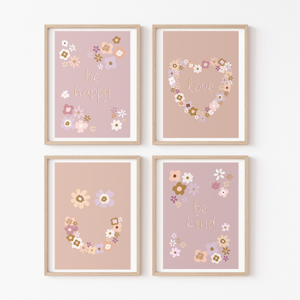 Be Happy: Nice Posy | Garden Party Art Print Art Prints Blond + Noir 