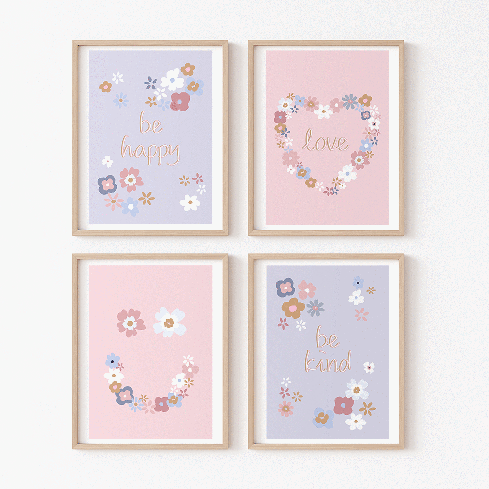 Be Kind: Hamptons Posy | Garden Party Art Print Art Prints Blond + Noir 